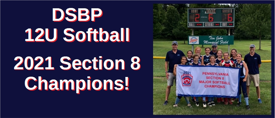 DSBP 12U Softball - Section 8 Champions!!