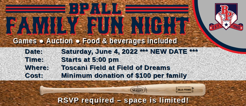 BPALL Family Fun Night is June 4!